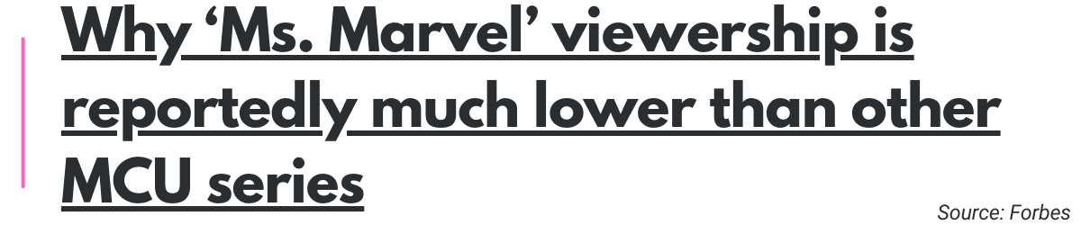Why ‘Ms. Marvel’ Viewership Is Reportedly Much Lower Than Other MCU Series